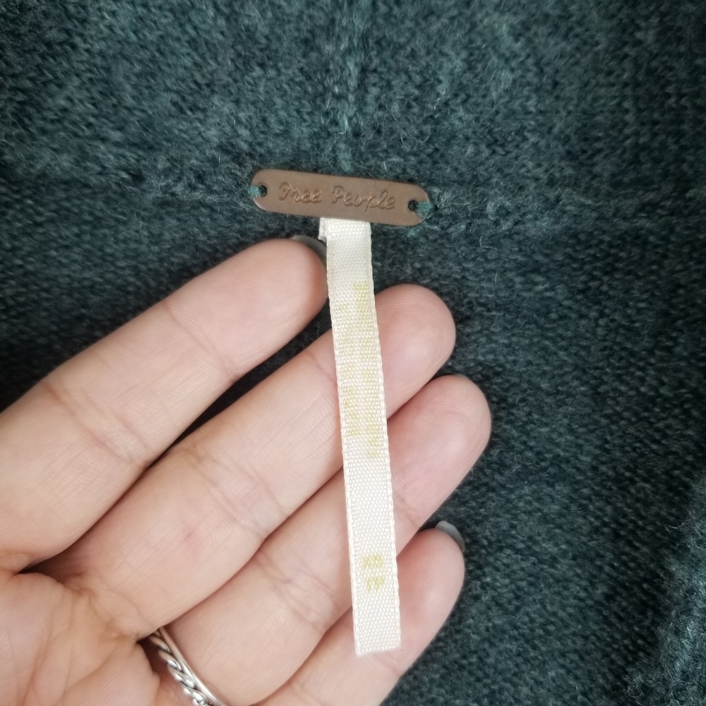 Free People Green Button Up Sweater - Picture 5 of 7